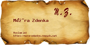 Móra Zdenka névjegykártya